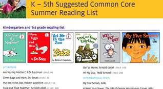K-5 Summer Reading List