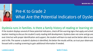 Potential Indicators of Dyslexia PDF